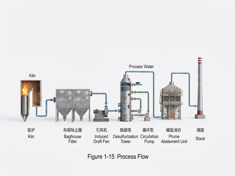 Solid Waste Treatment Facility: Magnetic Energy Dewhite Flue Gas Purification Project Analysis Plant Area Process Flow