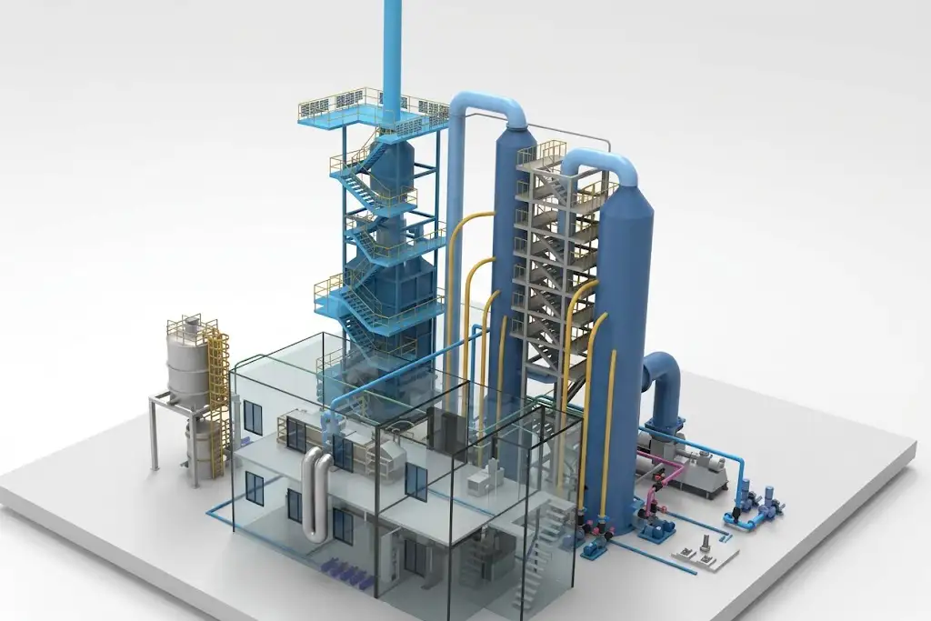 3D Design Model 1 of Steel Industry Flue Gas Treatment System