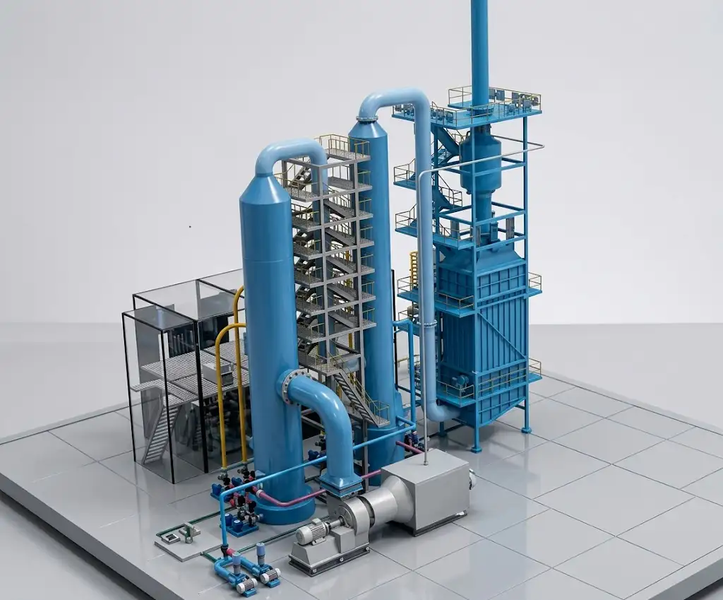3D Design Model 2 of Steel Industry Flue Gas Treatment System