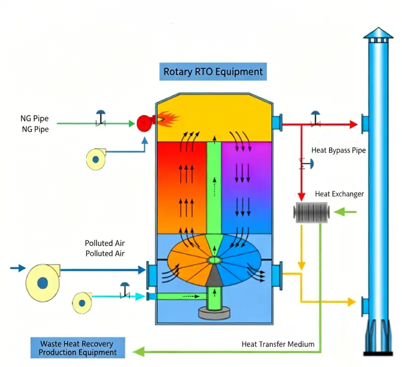 Rotary RTO Exhaust Gas Purification Path